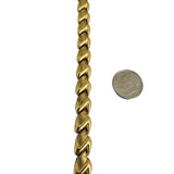 14k Yellow Gold 15.4g Ladies 8.5mm Fancy Link Bracelet Italy 7"