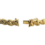 14k Yellow Gold 15.4g Ladies 8.5mm Fancy Link Bracelet Italy 7"