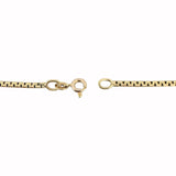 14k Yellow Gold 7.2g Solid Thin 2mm Flattened Box Link Necklace  Italy 15"