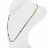 14k Yellow Gold 12.9g Solid Heavy 2mm Box Link Chain Necklace Italy 20"