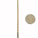 14k Yellow Gold 12.9g Solid Heavy 2mm Box Link Chain Necklace Italy 20"