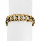 14k Yellow Gold 18.6g Vintage Polished 14mm Double Curb Link Bracelet 8"