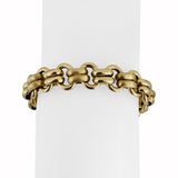14k Yellow Gold 24g Ladies Vintage 11.5mm Fancy Link Bracelet Italy 7.5"