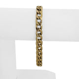 18k Yellow Gold 17g Semi Solid Vintage 8mm Curb Link Bracelet Italy 7.5"