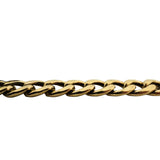 18k Yellow Gold 17g Semi Solid Vintage 8mm Curb Link Bracelet Italy 7.5"