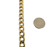18k Yellow Gold 17g Semi Solid Vintage 8mm Curb Link Bracelet Italy 7.5"