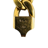 18k Yellow Gold 17g Semi Solid Vintage 8mm Curb Link Bracelet Italy 7.5"
