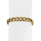 18k Yellow Gold 17g Semi Solid Vintage 8mm Curb Link Bracelet Italy 7.5"