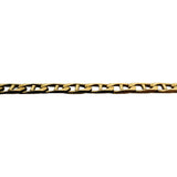 18k Yellow Gold 12.9g Solid Vintage UnoAErre Mariner Link Anklet Italy 10"