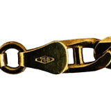 18k Yellow Gold 12.9g Solid Vintage UnoAErre Mariner Link Anklet Italy 10"