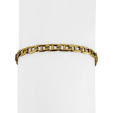 18k Yellow Gold 12.9g Solid Vintage UnoAErre Mariner Link Anklet Italy 10"