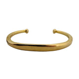 18k Yellow Gold 28.8g Solid Heavy 6mm Graduated Cuff Bracelet 6.5"