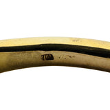18k Yellow Gold 28.8g Solid Heavy 6mm Graduated Cuff Bracelet 6.5"