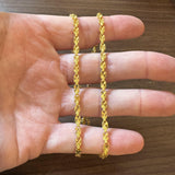 24k Pure Yellow Gold 18.9g Solid Diamond Cut Fancy X Link Necklace 18"
