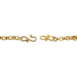 22k Yellow Gold 4.7g Hollow Light Cable Link Charm Bracelet 6.5"