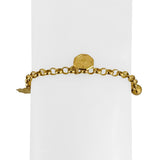 22k Yellow Gold 4.7g Hollow Light Cable Link Charm Bracelet 6.5"