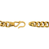 22k Yellow Gold 19.7g Semi Solid Diamond Cut 8mm Figaro Link Bracelet 8"