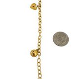22k Yellow Gold 6.3g Hollow Light Cable Link Charm Bracelet 6"