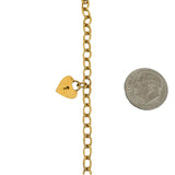 22k Yellow Gold 6.3g Hollow Light Cable Link Charm Bracelet 6"