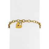 22k Yellow Gold 6.3g Hollow Light Cable Link Charm Bracelet 6"