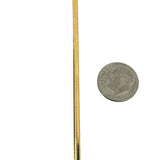 22k Yellow Gold 6.1g Solid Squared Snake Link Heart Charm Bracelet 6.25"