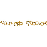 22k Yellow Gold 3.9g Hollow Light Cable Link Ball Charm Bracelet 6"
