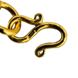 22k Yellow Gold 3.9g Hollow Light Cable Link Ball Charm Bracelet 6"