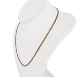 19k Portuguese Yellow Gold 9.7g Thin 2.5mm Double Curb Link Chain Necklace 19"