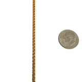 19k Portuguese Yellow Gold 9.7g Thin 2.5mm Double Curb Link Chain Necklace 19"