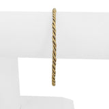 14k Yellow Gold 12g Solid Heavy Vintage 3mm Bangle Bracelet 8"