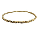 14k Yellow Gold 12g Solid Heavy Vintage 3mm Bangle Bracelet 8"