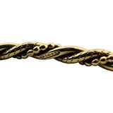14k Yellow Gold 12g Solid Heavy Vintage 3mm Bangle Bracelet 8"
