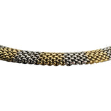 14k Yellow and White Gold 37.6g Heavy Ladies 11mm Mesh Link Necklace 17"