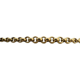 14k Yellow Gold 17.5g Vintage Graduated Rolo Link Necklace Turkey 18"