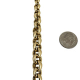 14k Yellow Gold 17.5g Vintage Graduated Rolo Link Necklace Turkey 18"