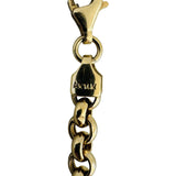 14k Yellow Gold 17.5g Vintage Graduated Rolo Link Necklace Turkey 18"