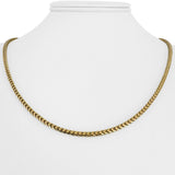 14k Yellow Gold 20g Solid 2.5mm Squared Franco Link Chain Necklace Italy 20"