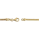 14k Yellow Gold 20g Solid 2.5mm Squared Franco Link Chain Necklace Italy 20"
