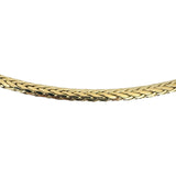 14k Yellow and White Gold 20g Reversible Thick Fancy Link Necklace Italy 18"