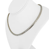 14k Yellow and White Gold 20g Reversible Thick Fancy Link Necklace Italy 18"