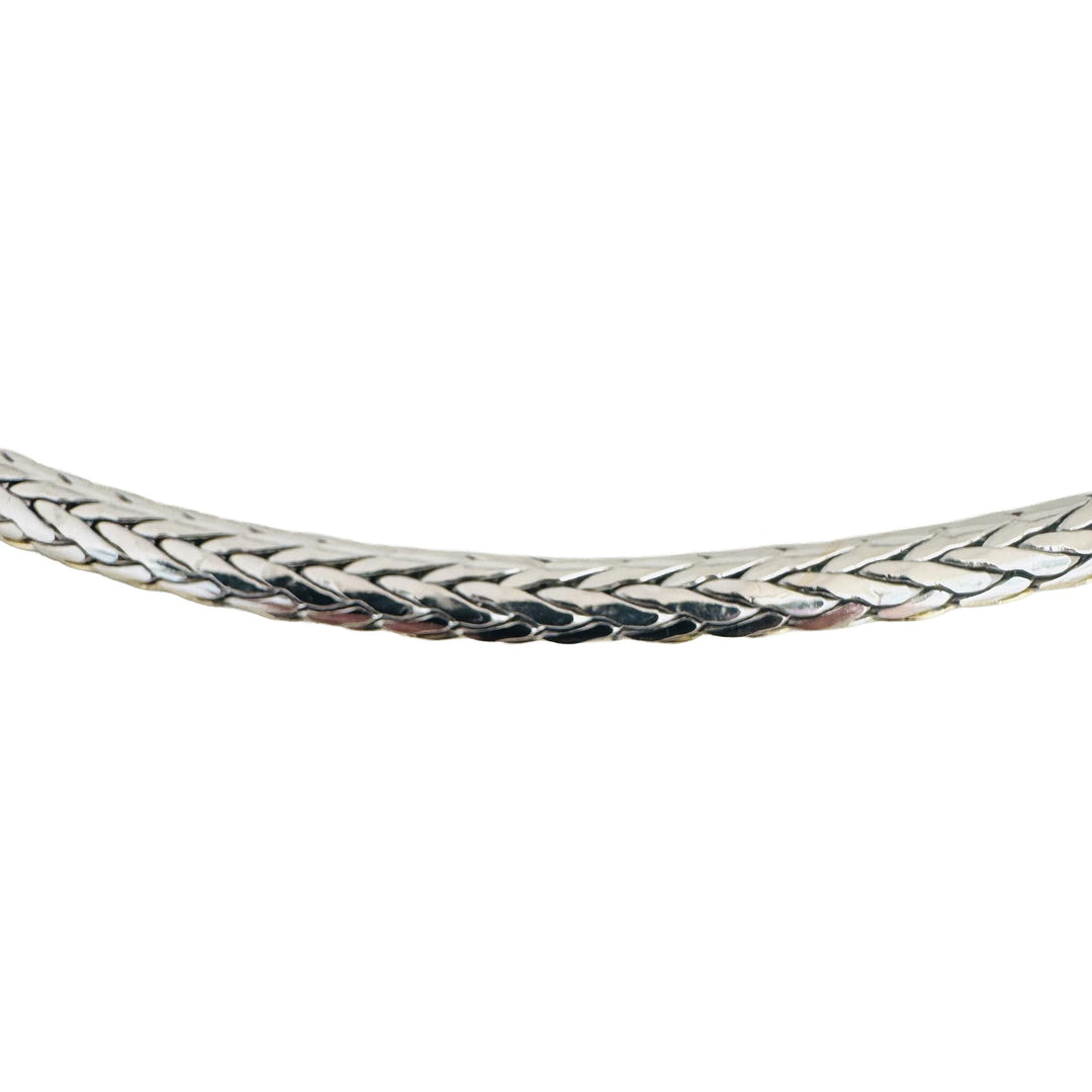 14k Yellow and White Gold 20g Reversible Thick Fancy Link Necklace Italy 18"