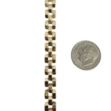 14k Yellow Gold 11.7g Vintage Faceted 7.5mm Panther Link Bracelet Italy 7.25"