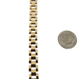 14k Yellow Gold 11.4g Ladies Vintage 8mm Fancy Link Bracelet Italy 7"