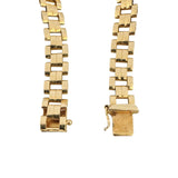 14k Yellow Gold 11.4g Ladies Vintage 8mm Fancy Link Bracelet Italy 7"