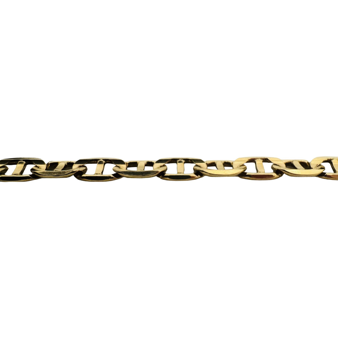 14k Yellow Gold 18.6g Solid 5mm Mariner Link Chain Necklace Italy 21"