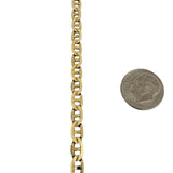 14k Yellow Gold 18.6g Solid 5mm Mariner Link Chain Necklace Italy 21"