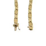 14k Yellow Gold 19.6g Ladies Vintage Hugs and Kisses XO Link Necklace 17.5"