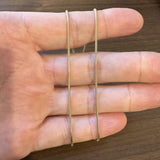 14k Yellow Gold 4.6g Solid Thin 1.5mm Round Snake Link Necklace Italy 18"