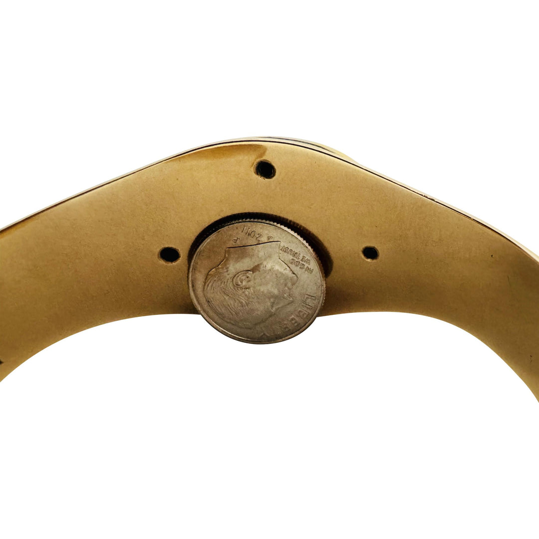 14k Yellow Gold and Multi Gemstone 43.3g Solid Heavy Cuff Bracelet 6.5"