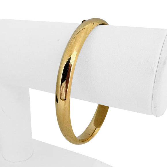 14k Yellow Gold 9.2g Ladies Polished 8mm Oval Bangle Bracelet 7.5